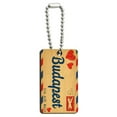thumbnail image 1 of Air Mail Postcard Love for Budapest Wood Rectangle Key Chain, 1 of 1