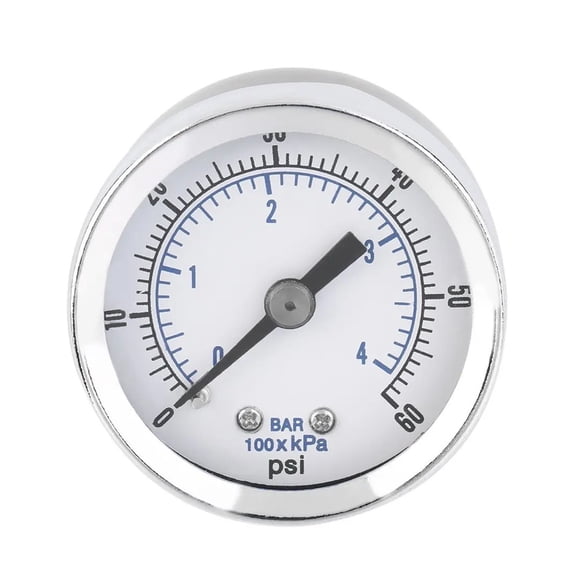 Air Manometer Pressure Gauge 1/8" NPT Air Compressor Hydraulic Pressure Gauge 0-60 PSI Back Mount Pipe Thread Manometer ,Corrosion Resistance