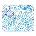 thumbnail image 1 of Air Many Blue International Travel Visa Rubber Stamps Imprints on White Airport Mousepad Mouse Pad Mouse Mat 9x10 inch, 1 of 3