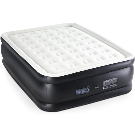 Air Mattress - 18" Inflatable Blow Up Mattress Airbed with Built-in High Capacity Pump, Double Height, Adjustable, Non-Slip Bottom Design - Queen(18inch)