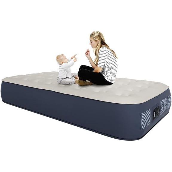 Air Mattress with Built in Pump - 2 Mins Quick Self Inflatable,13"/550lbs Max Blow Up Bed, Night Stability No Lost Air,No Peculiar Smell for Camping,,Guests & Portable Travel