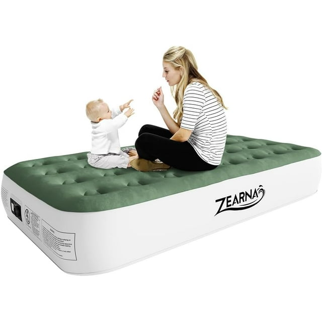 Air Mattress with Built in Pump Upgraded Twin Blow Up Mattress, 2