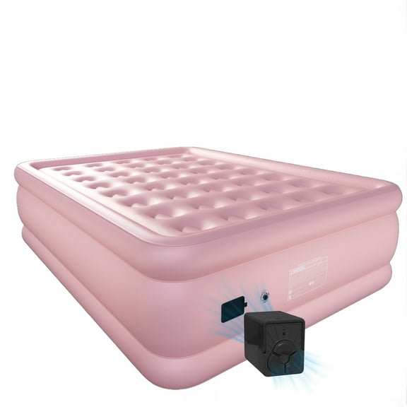 Air Mattress with Built-in Wireless Pump,22''Fast & Easy Inflation/Deflation Inflatable Mattress with Storage Bag, Inflatable Bed for Home, Camping & Guests