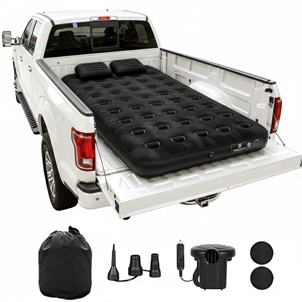 Air Mattress for Car Camping, Leakproof & Quick Inflation Sleeping Airbed with Electric Pump, Fits Most Compact, Mid-Size & Full-Size SUV Trunks for Road Trip Travel