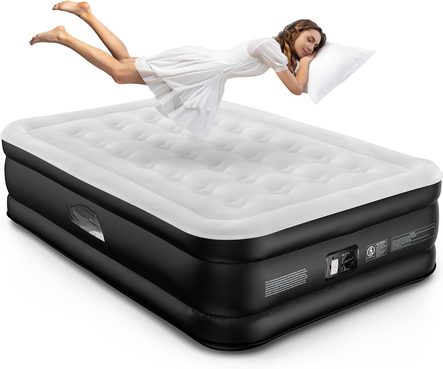 Deflation Inflatable Air Mattress Full with Built in Pump, 18