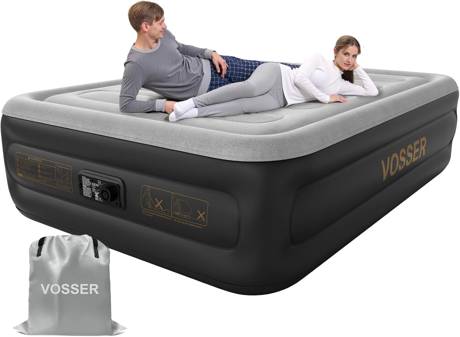 Air Mattress Full with Built in Pump,20'' Inflatable Mattress 2 Mins ...
