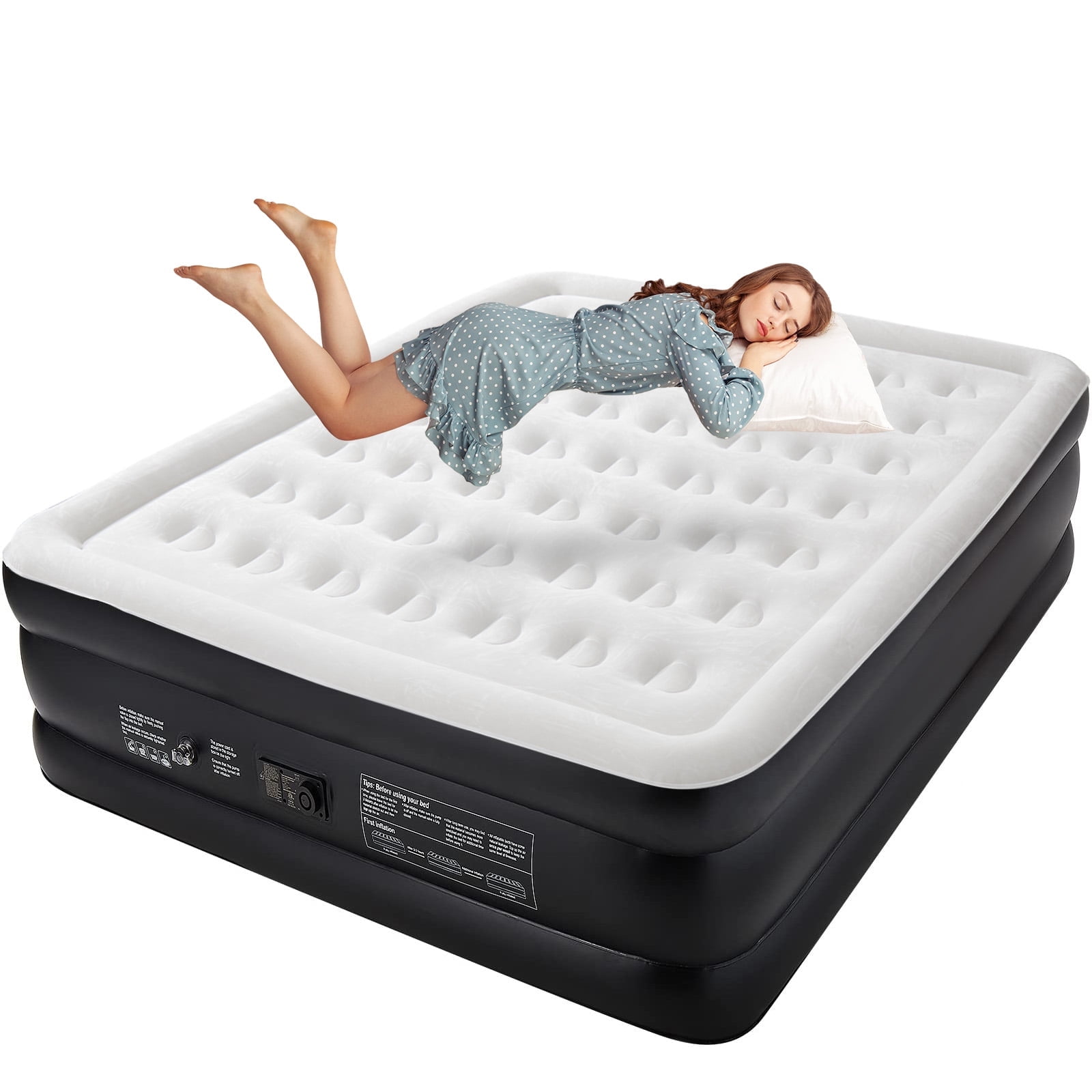 Air Mattress King with Built in Pump, 18 Inch Elevated Quick Inflation