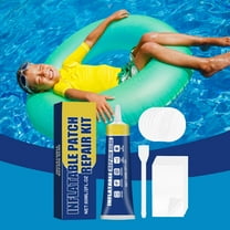 Air Mattress Patch Kit Anti-salt Repair Patch Kit WaterProof Multipose 60ML Air Mattress Repair Kit Pool Liner Fix,Pvc Patches Repair Inflatables Underwater,Glue & Patch Inflatables,White,1.81x5.98"