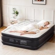Air Mattress Queen with Built in Pump, 18-Inch Raised Inflatable Blow up Camping Bed, Self-Inflating Portable Colchones Inflables for Guests, Home, and Travel, 660lbs Weight Capacity