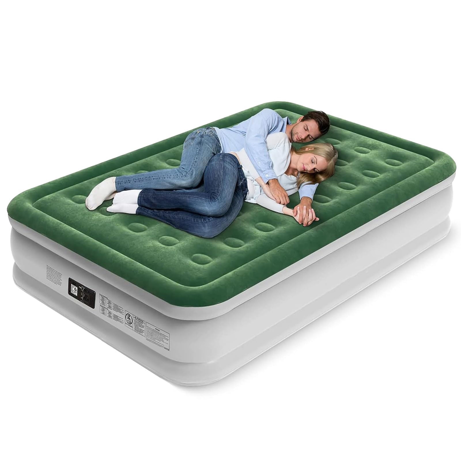 Air Mattress Queen with Built in Pump Upgraded Blow Up Bed, 2 Mins
