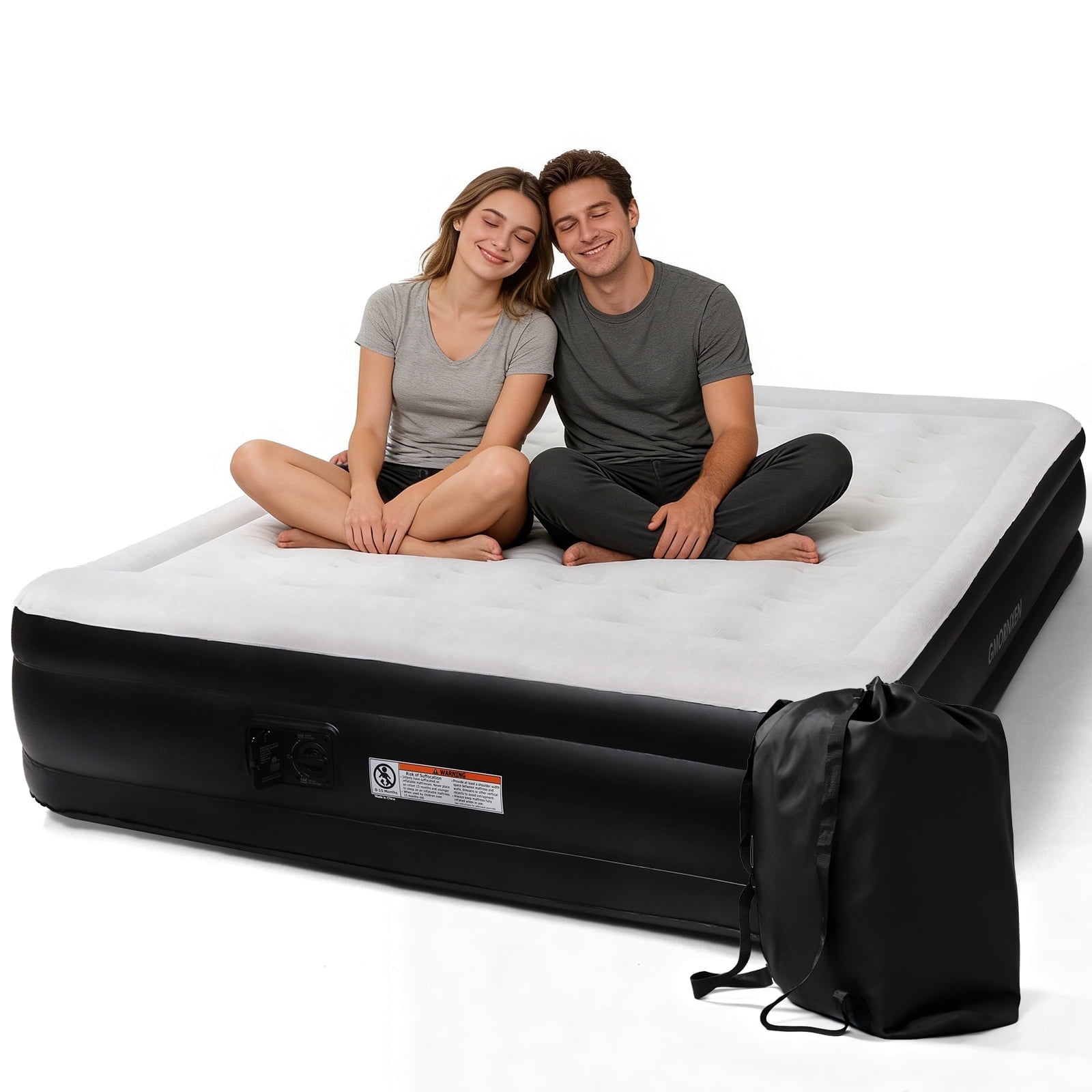 CADALENE Air Mattress Queen with Built-in Pump,Fast Deflate/Inflatable ...