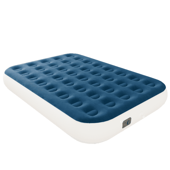 Queen Air Mattress with Built in Pump,10IN Air Bed with 3 Mins Self-Inflation/Deflation,Blow up Mattress for Camping, Home & Guest ,450lb,Blue