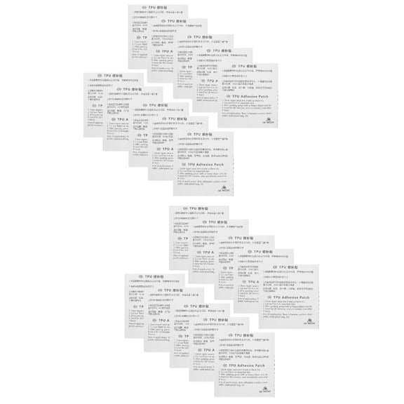 Nicehomfit Water-Resistant Tpu Patch Black for Clothes Easy to Use Sturdy 20Pcs