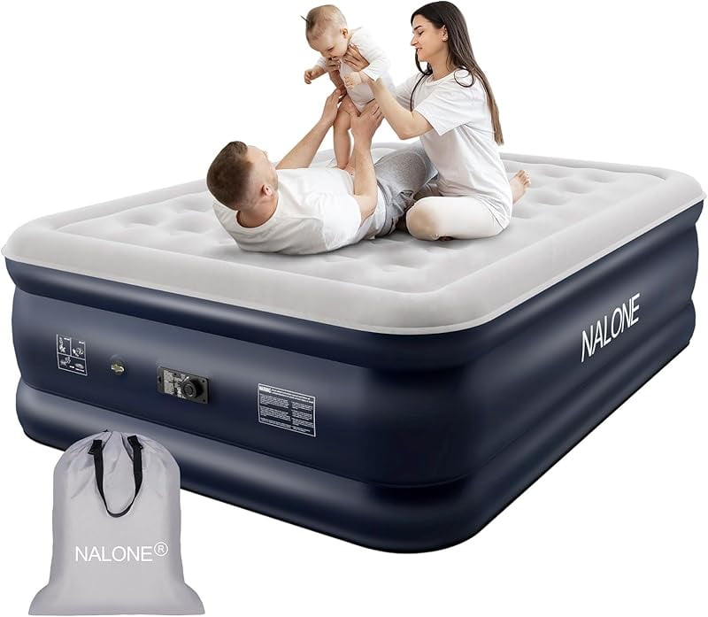 Air Mattress Twin with Built in Pump, 18'' Luxury Self Inflatable ...