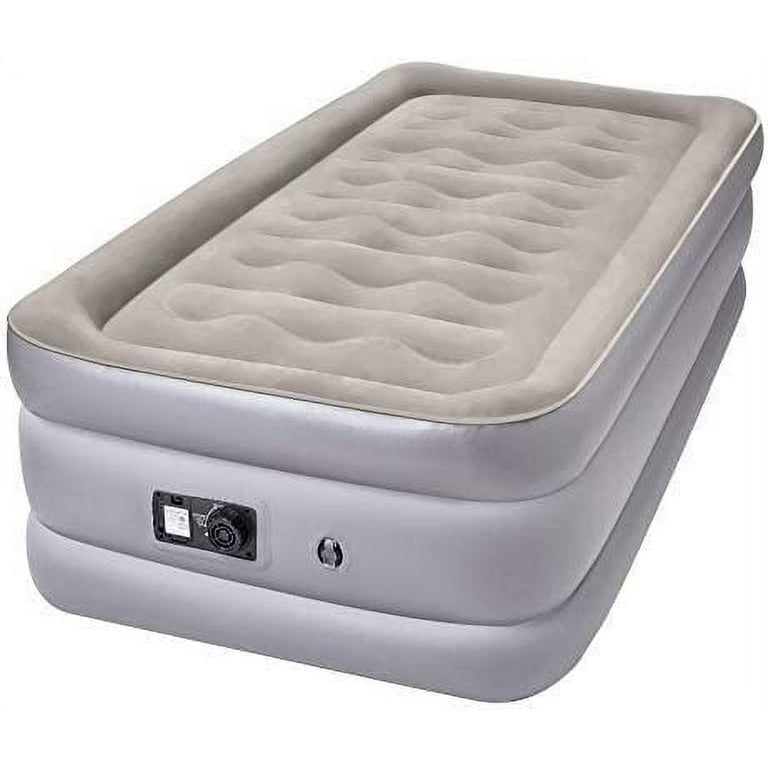 Air Mattress Twin Size with Built in Pump Blow Up Inflatable Airbed with a Storage Bag Height 19