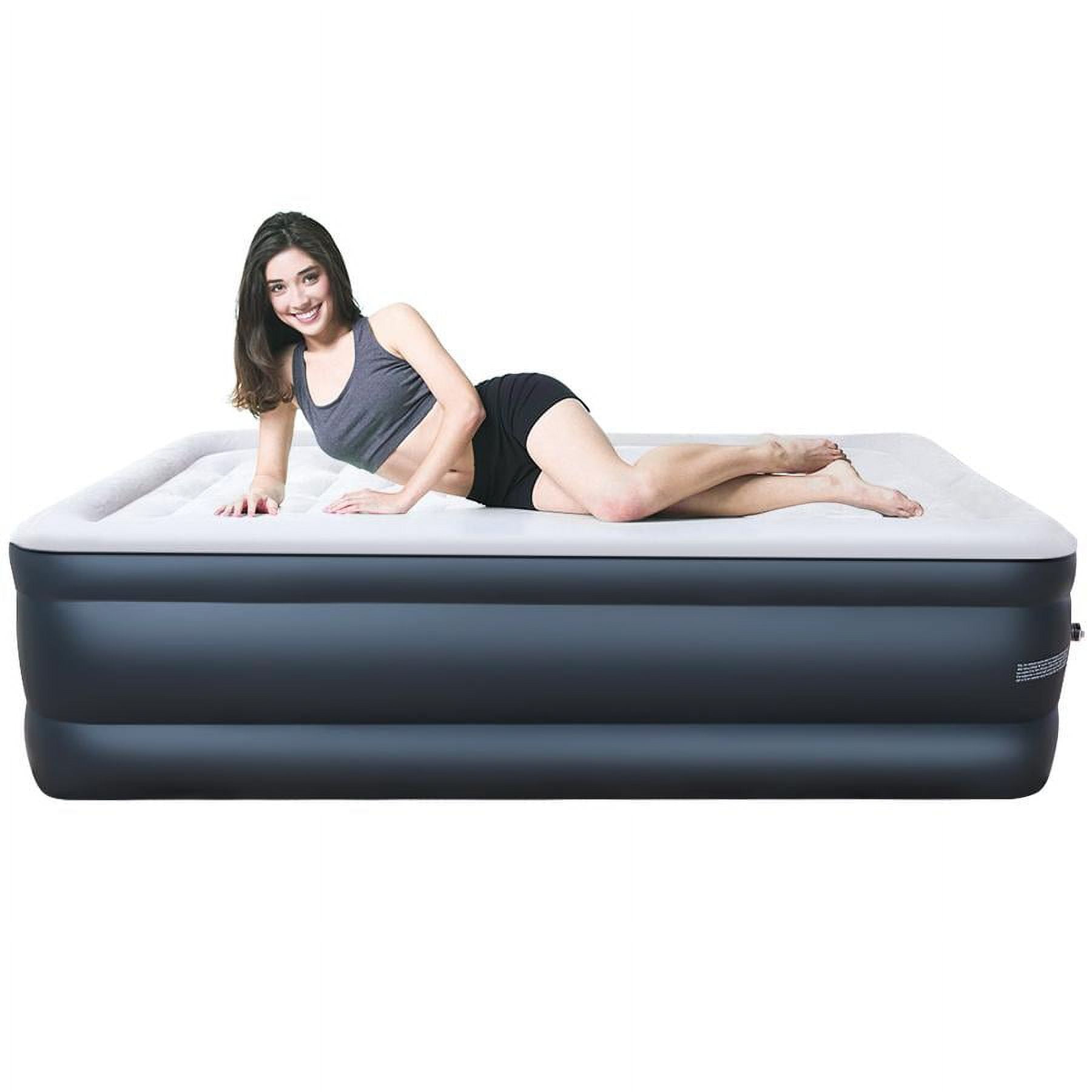 Air Bed Mattress Queen Size 22 with Built-In Electric Pump Raised