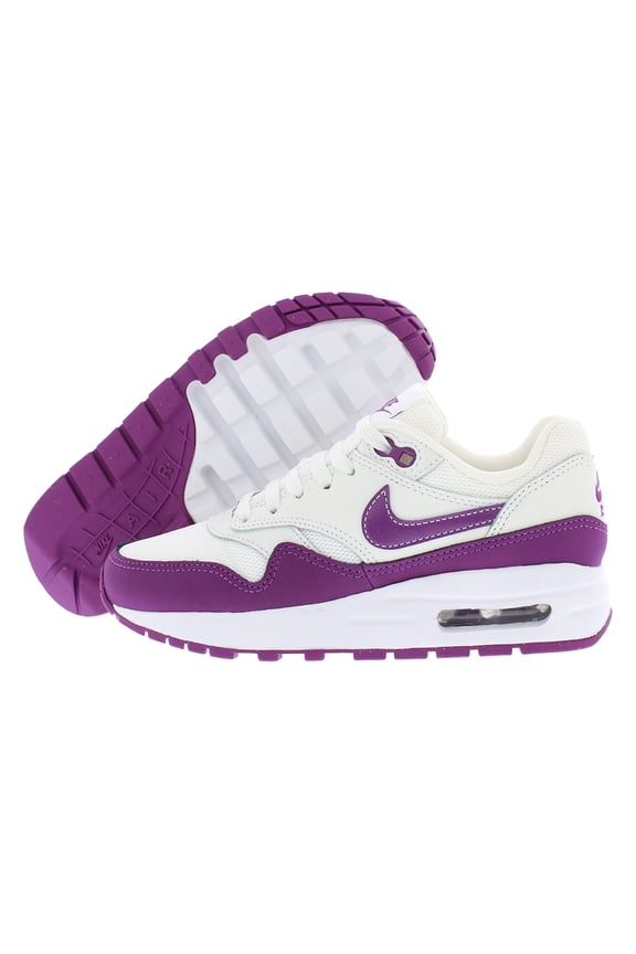 Air Max 1 GS Girls Shoes Size 1, Color: Summit White/Viotech/White