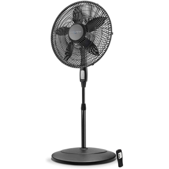 Air Monster 15732 18 Inch Adjustable Oscillating Pedestal Fan with Remote