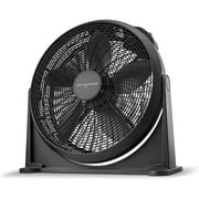 Air Monster 20 Inch Wall Mountable Air Circulator Floor Fan, Black