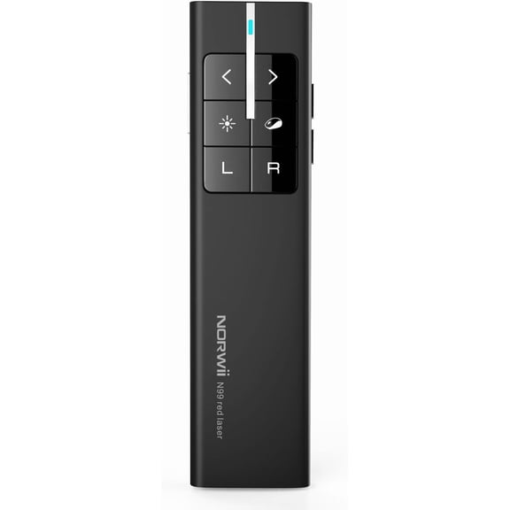 Air Mouse Presentation Clicker with Pointer, Rechargeable Clicker for PowerPoint presentations, PowerPoint Clicker, Presentation Remote, Wireless Presenter, Handle Mouse (Black - N99)