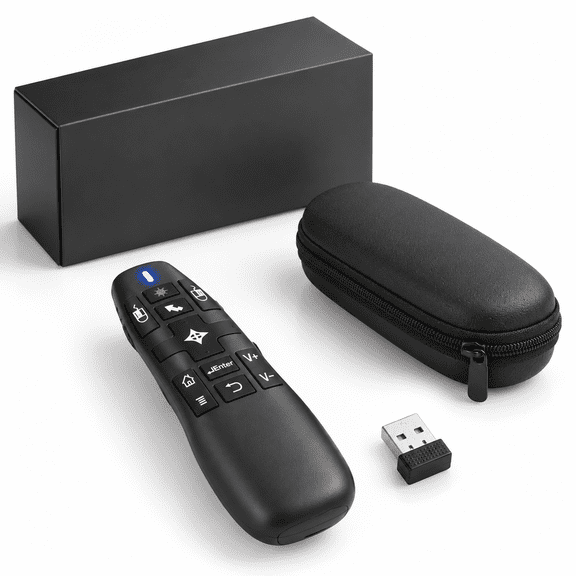Air Mouse Wireless Presentation Clicker with Pointer, 5.47x2.83x1.65 Inches