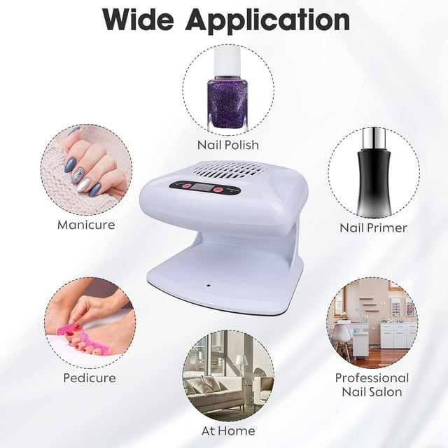 Air Nail Dryer with Automatic Sensor, 300W Timing Nail Fan Blow Dryer