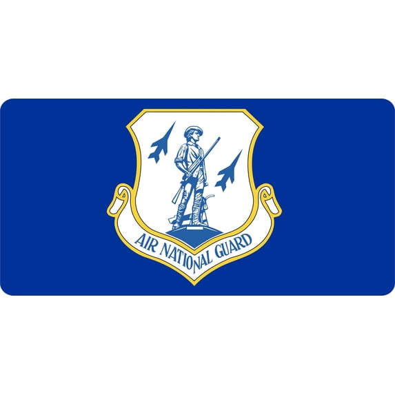 Air National Guard Blue Photo License Plate
