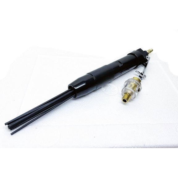 Air Needle Scaler with 12 Steel Needles, Rust Slag Paint Remover, Pneumatic Chipping Hammer with Oiler, 1/4" NPT Universal Tool for Metal Surface Preparation, Cleaning, Welding Slag Removal