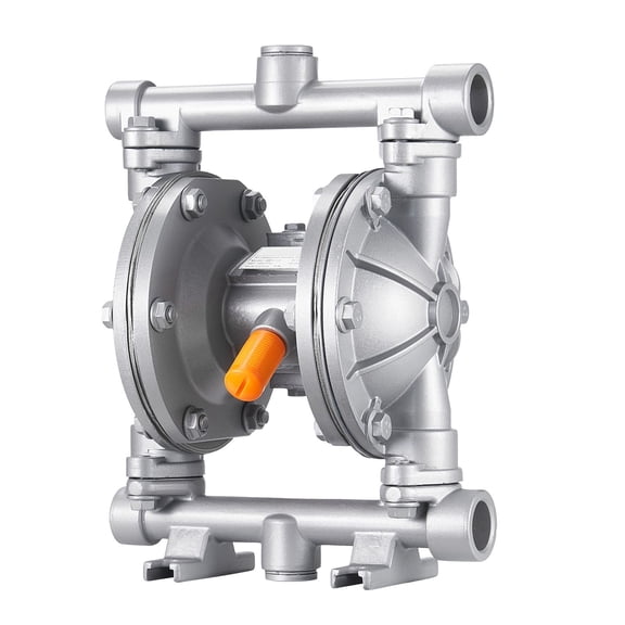 Air Operated Double Diaphragm Pump, 6.6 GPM, 3/8 Inlet Outlet, Waste Oil Transfer, 100 PSI, Aluminum, Grease Gasoline