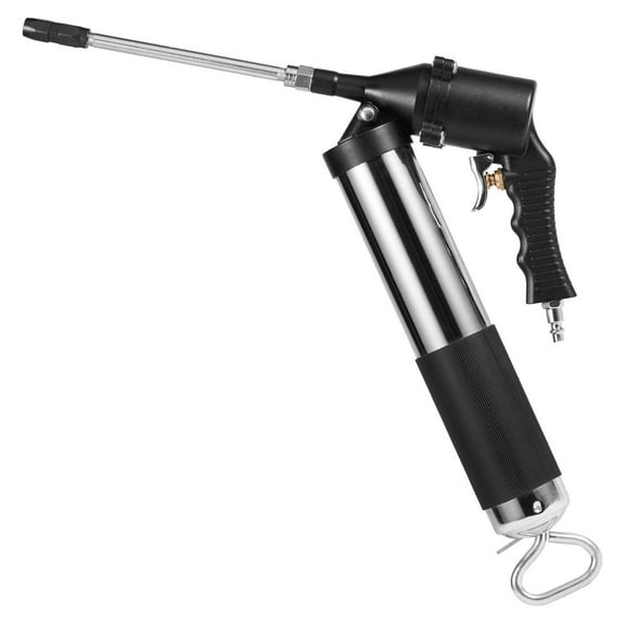Air Operated Grease Gun 6000 PSI, Heavy Duty Pneumatic Greaser, 14 OZ/400 CC, with Flexible Hose & Couplers for Automotive, Farm, Industrial Equipment
