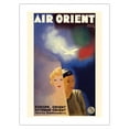 thumbnail image 1 of Air Orient - Service Weekly to Europe - East Asia (Orient) - Far East (Extrême-Orient) - Vintage Airline Travel Poster by Paul Colin c.1933 - Bamboo Fine Art 290gsm Paper Print (Unframed) 24x32in, 1 of 4