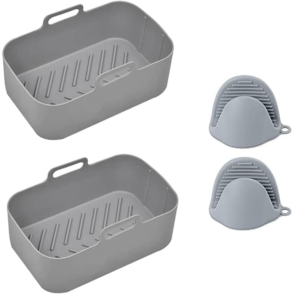 Air Pad Silicone Air Tray Rectangular Basket Baking Inner Liners Cooking Tool for DZ201 Air Fryers