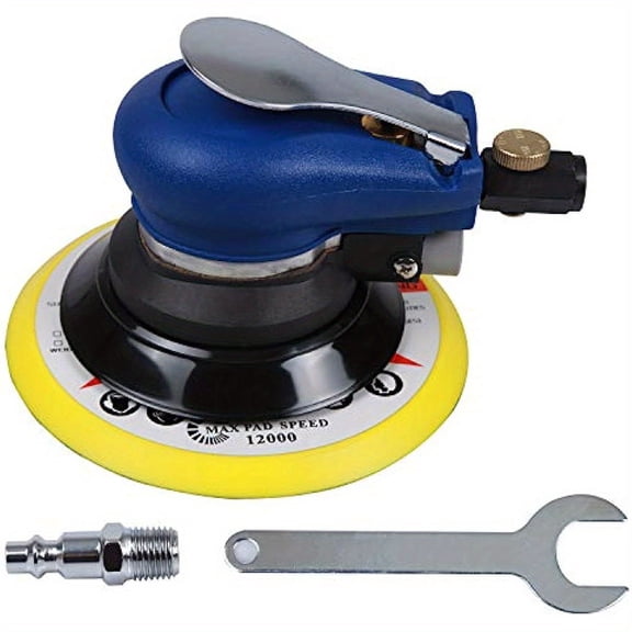 Air Palm Random Orbital Sander, Dual Action Pneumatic Polisher Speed Adjustable Grinding Sanding
