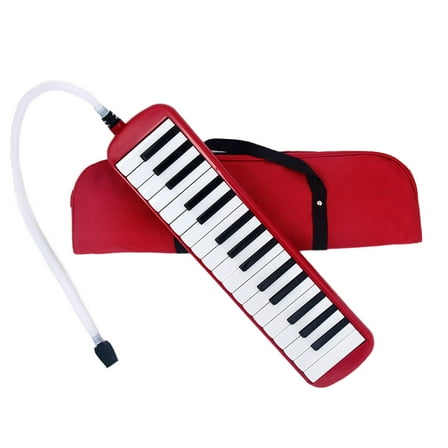 Air Piano Keyboard for Music Classes Outdoor Performances 32 Keys Melodica Winds Instrument with Long Tube & Carry Bag