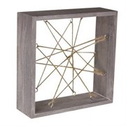 Air Plant Wood Frame Whitewashed Wood, 7"