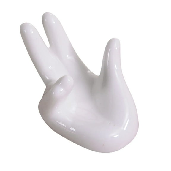 Air Plants Holders, Ceramic Mini Hand Shape Stand, Tillandsia Holder, Small Container Pot, Hand Shape Small Container, Airplant Display Container, Pot Plant Decorative Home Decor, 1 Pcs, 3.4x2.2"