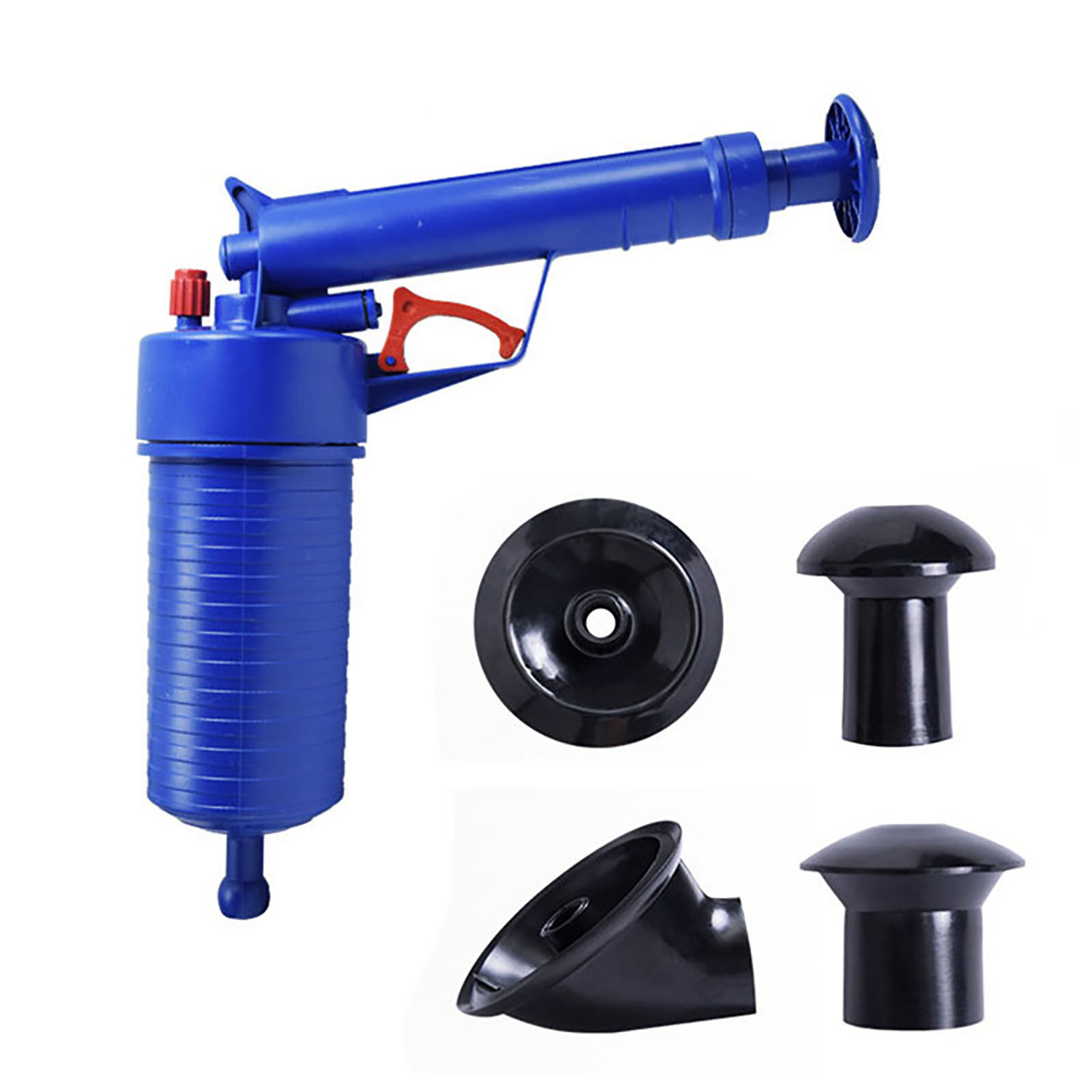 Air Plunger for Toilet Blue Household Air Toilet Drain Blaster Plunger ...