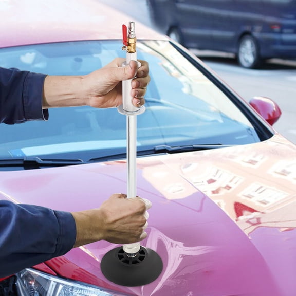 Air Pneumatic Dent Puller W/ 3 Cup Car Auto Body Repair Suction Cup Slide Tool Silver