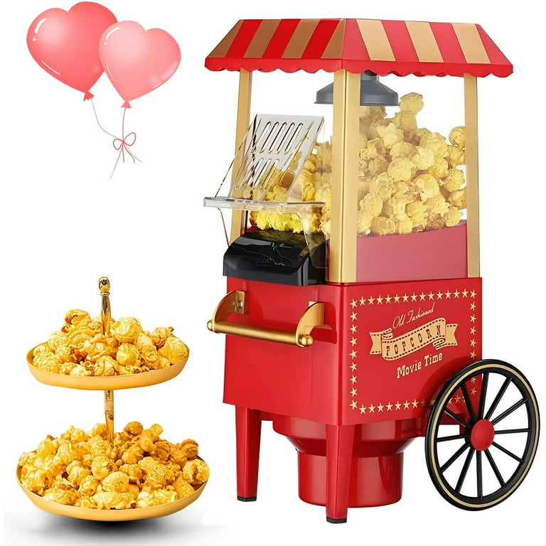 Popcorn Maker,Hot Air Popcorn Machine Vintage Tabletop Electric