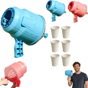 Air Powered Shooting Game Toy 2026 Air Cannon Toy No Electricity Compressed Air Vortex Shooter Gadget Night Classroom Group Activities,Sky Blue