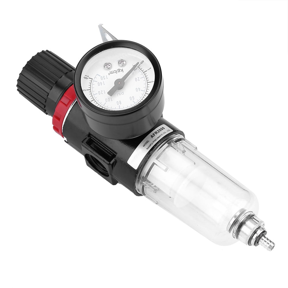 3/4" NPT High Flow Air Regulator & Filter Combo – With Gauge, Auto Drain, 175 PSI, For Air Compressors