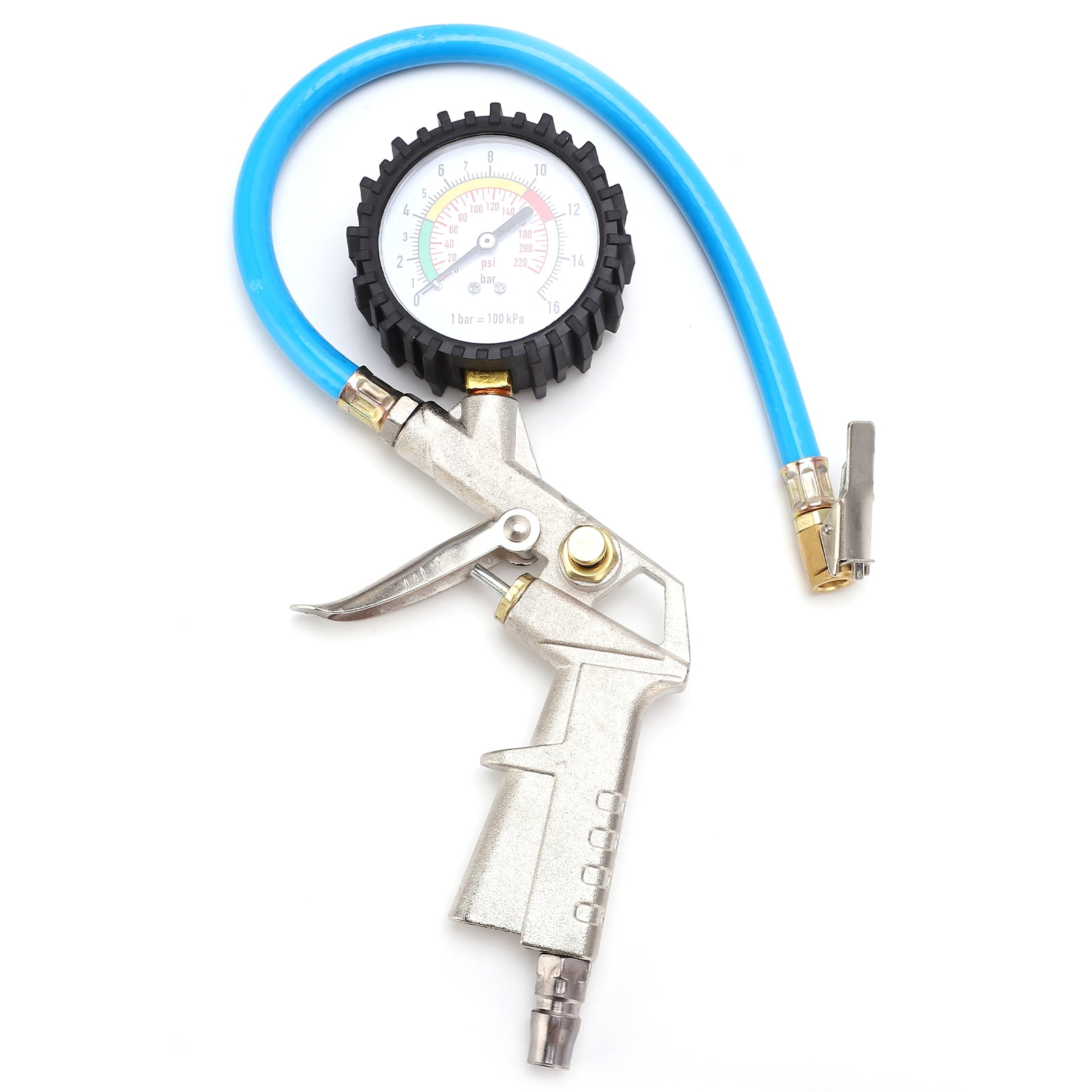 Air compressor tire inflator 2024 attachment with gauge