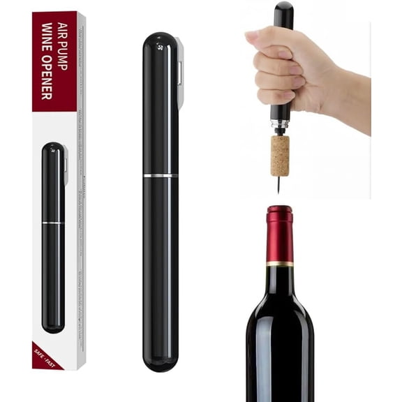 Air Pressure Pump Wine Opener With Foil Cutter,Portable Pen-Shape Corkscrew Wine Bottle Opener,Ideal Gift to Wine Lovers.