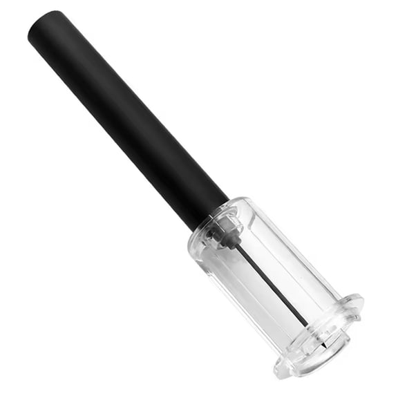 Air Pressure Wine Bottle Opener With 304 Stainless Steel Needle - Portable Corkscrew Pump For Effortless Opening, Non-Stick ABS Handle With Built-in Foil Cutter, Bar Tool & Kitchen Gadget,Black