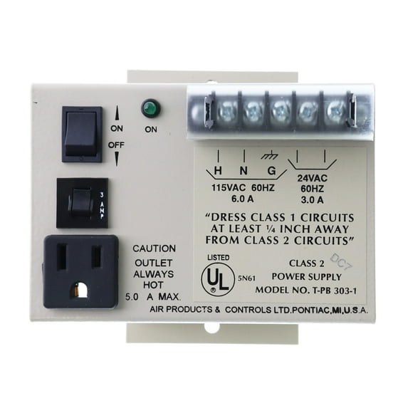 Air Products & Controls T-PB 303-1 Step Transformer Power Supply, 115V to 24VAC