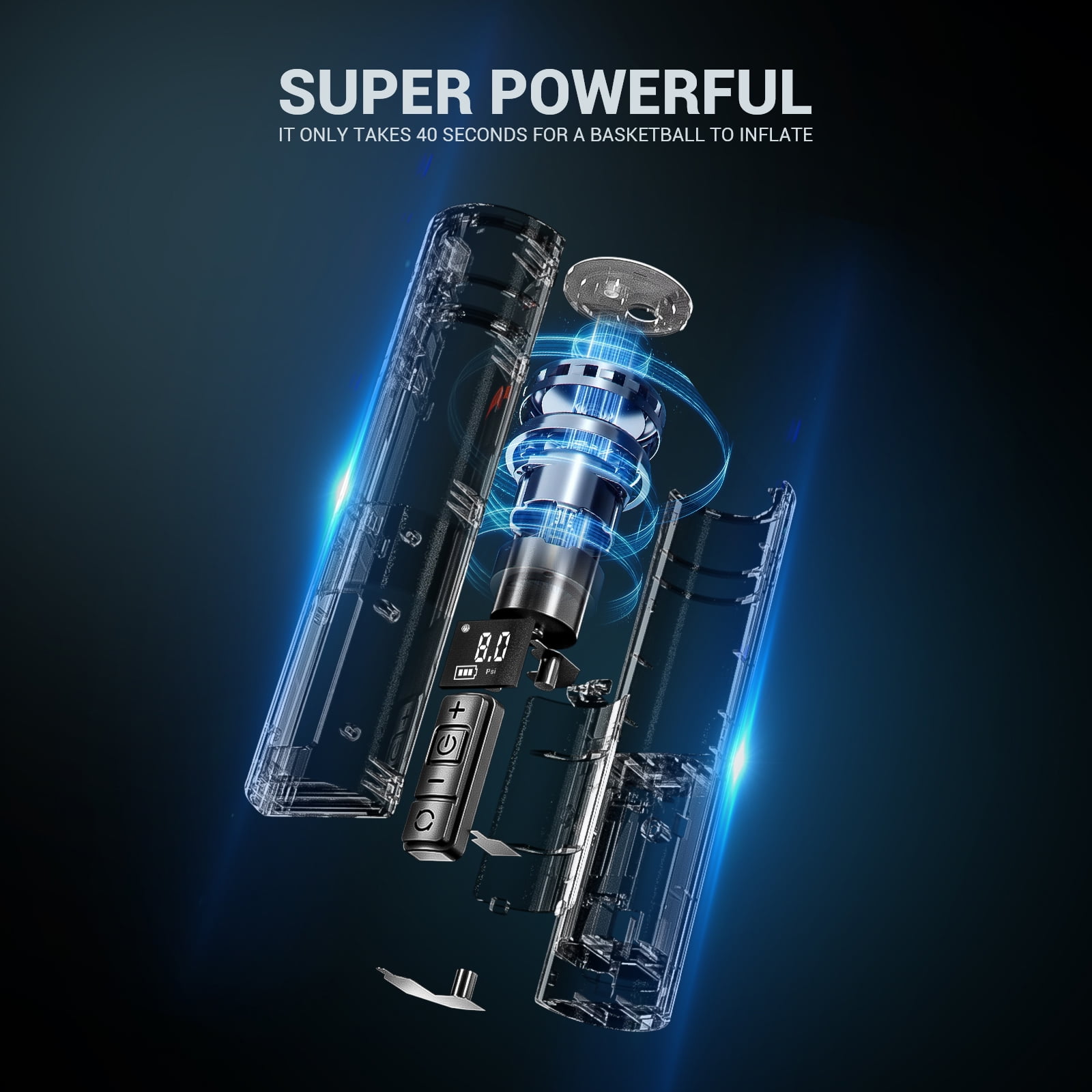 Air Pump,12 Volleyball Ball Air Pump Needles Pressure With Powered Pump