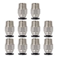 thumbnail image 1 of UEETEK 10pcs PC4-M10 Male Straight Pneumatic PTFE Tube Fitting Connector for 3D Printer, 1 of 8