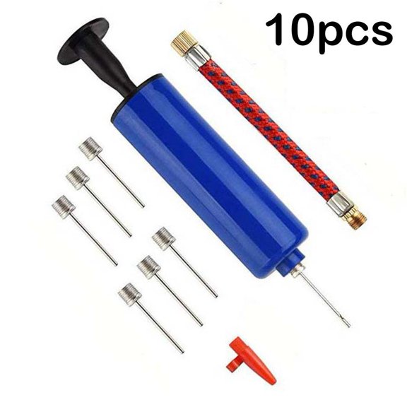 Air Pump, Mini Hand Air Pump Ball Inflator Kit with Needle, Nozzle, Extension Hose for Basketball Football Soccer Sport Ball Bike Portable