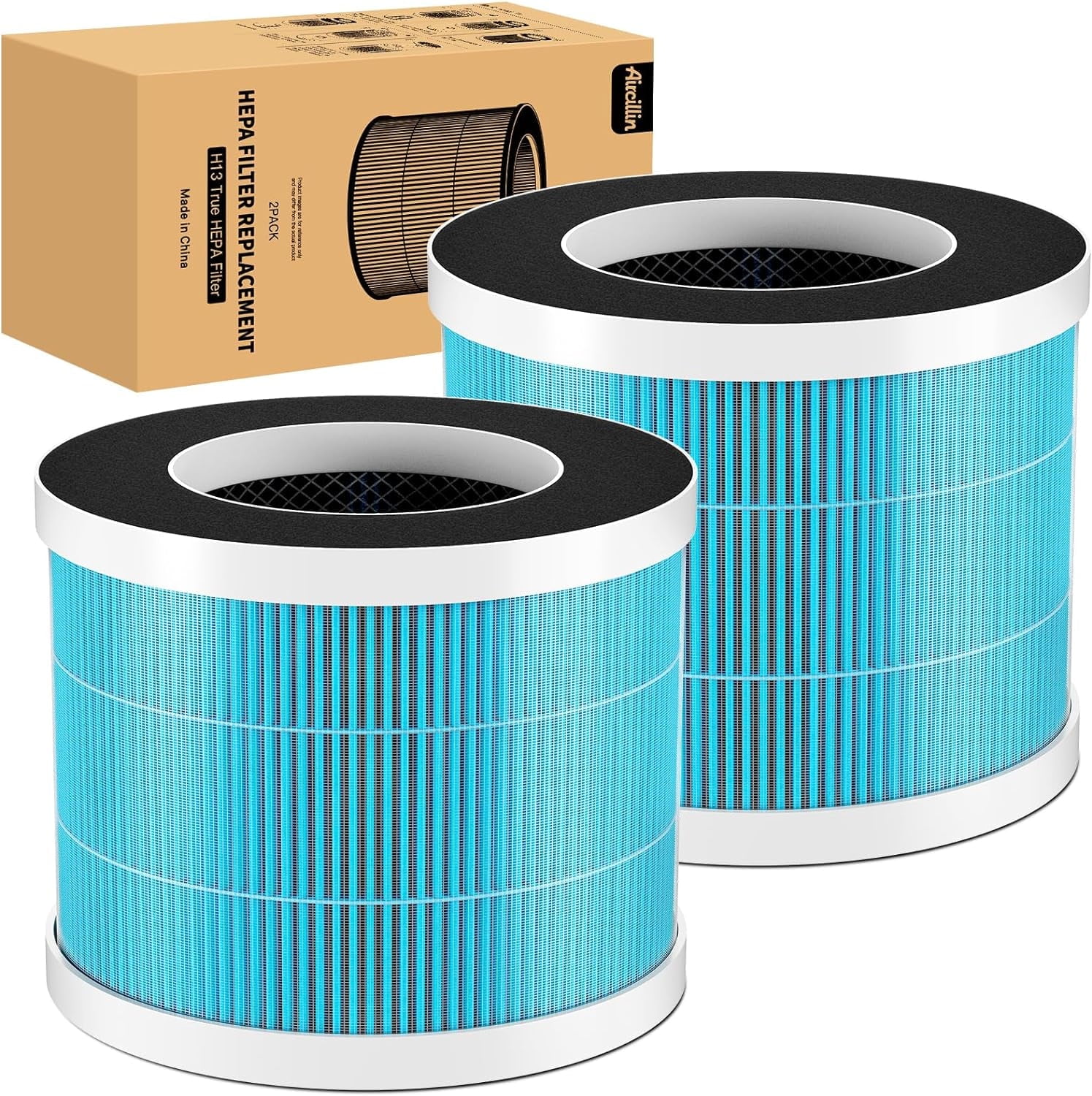 Air Purifier AP0801 Replacement Filters 2-Pack, Activated Carbon Filter, H13 True HEPA Filter
