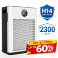 thumbnail image 1 of Air Purifier, FRESHDEW Air Purifiers for Home with H14 HEPA and Activated Carbon Filter, Removes 99.99% of Dust,Odors,Smoke,and Pet Hair Covers up to 2300 Sq.Ft, Quiet and Energy Efficient, 1 of 10